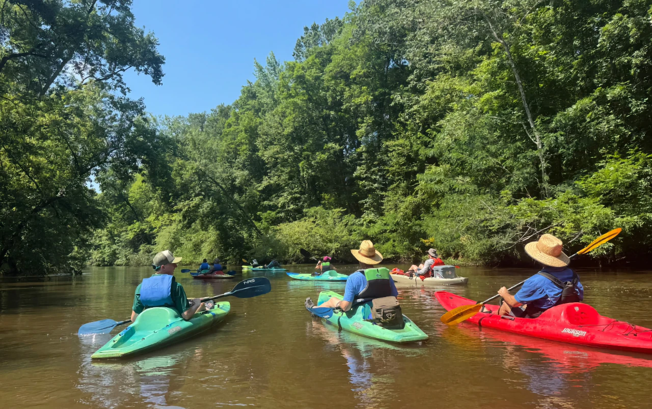 Paddlers on Hatchie River