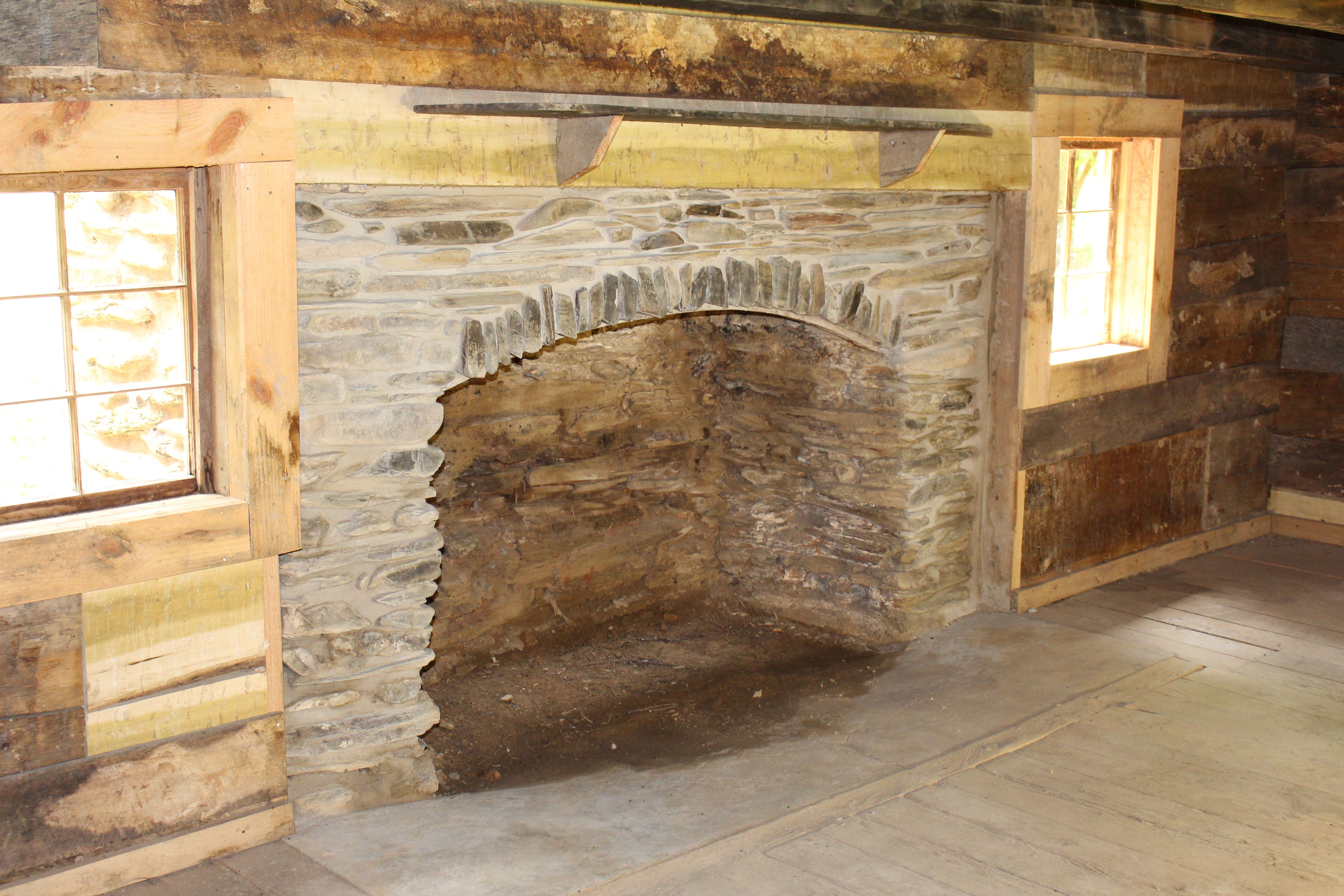 Walker Sisters fireplace 